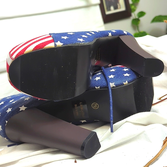 Sexy Go jane RED WHITE & BLUE PLATFORM - Picture 4 of 10